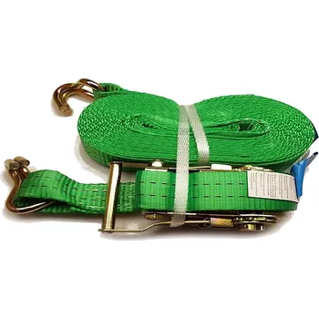 Upínací popruh Ganas spol. s.r.o. TEXTILNÍ UPÍNACÍ PÁS DVOUDÍLNÝ KOMPLET S RÁČNOU 2000Kg Nosnost: 2000 kg, Délka: 10 m, Šířka pásu: 35 mm