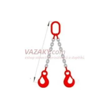 Upínací popruh Ganas spol. s.r.o. ŘETĚZOVÝ DVOJHÁK Ø 6 - Pevnostní Třída 8.- 1600Kg Nosnost: 1600 kg, Délka: 2 m, Průměr řetězu: ø 6 mm