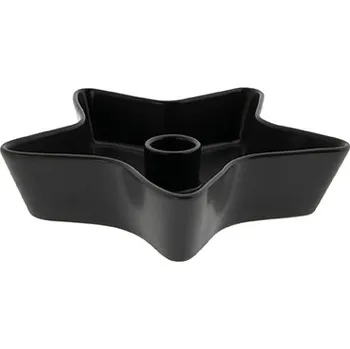 Vánoční dekorace Bastion Collections SVÍCEN HVĚZDA matt in black, 17,7x4cm LI-CANDLE-ST-M-MB