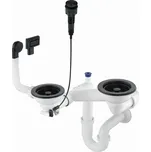 DEANTE - Space-Saver odpadní sada nero Granite dřez, 1,5- a 2-miska - Space-Saver ZXY_N983