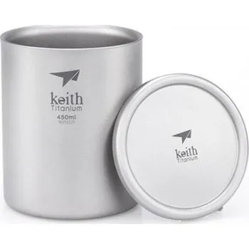 Jednorázové nádobí Titanový hrnek s pokličkou Keith Mug Double Wall 450 ml 62985