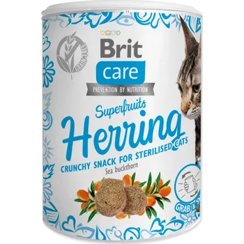 Pamlsek pro kočku Brit Care Cat Snack Superfruits Herring 100g