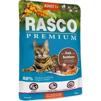 Krmivo pro kočku RASCO Premium Kapsička Rasco Premium Adult kachna s rakytníkem 85g