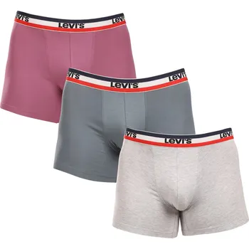Boxerky 3PACK pánské boxerky Levis vícebarevné (100002870 011) M 100002870 011 Možnost vrácení zboží ZDARMA do 120 dnů!