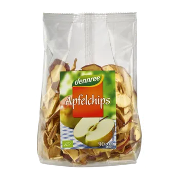 Sušené ovoce Dennree Jablečné chipsy 90g bio