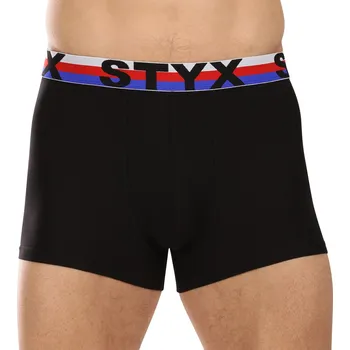Boxerky Pánské boxerky Styx sportovní guma černé trikolóra (G1960) XL Možnost vrácení zboží ZDARMA do 120 dnů!