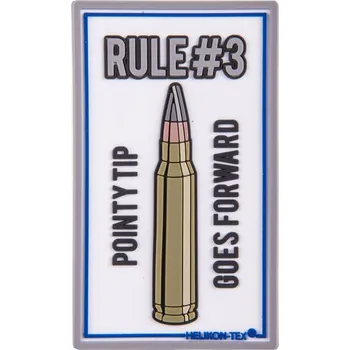 Nášivka Helikon-Tex Nášivka "Rule#3" (PVC) bílá - HELIKON