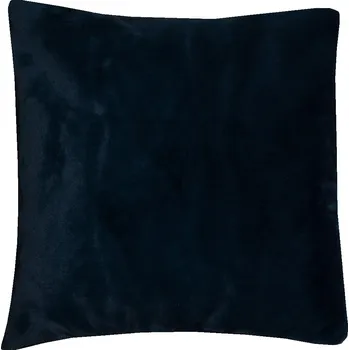 Povlak na dekorativní polštářek Povlak na polštář 45x45 cm z umělé kožešiny s vlasem modrá navy