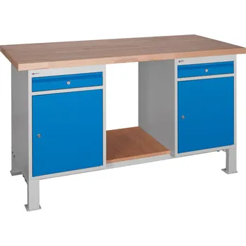Dílenský stůl Dílenský stůl HARD 150 cm, 2 kontejnery M2
