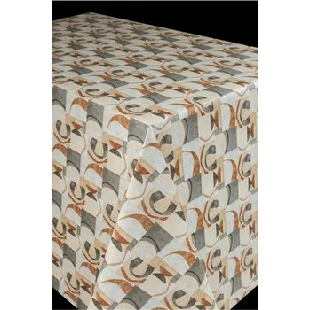 ubrus Ubrus PVC 674451R metráž kostky šedo-hnědé s dekorem