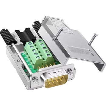 Elektrický konektor Konektor RS232 kabelový kovový, samec se šrouby/maticemi, šroubovací