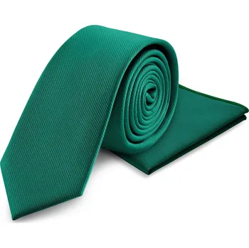 Kravata Sada smaragdově zelené kravaty a kapesníčku do saka - Trendhim