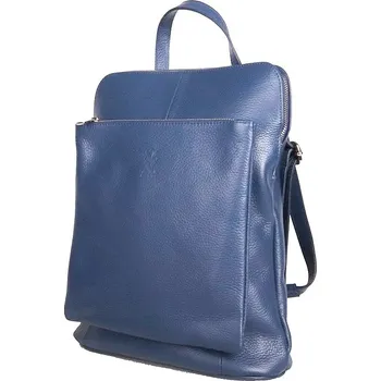 Kabelka Kožený batoh/crossbody kabelka o obsahu cca. 7 l džínově modrý
