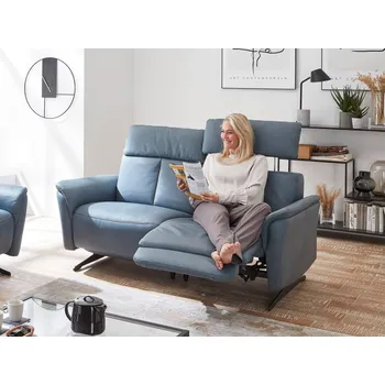 Pohovka Luxusní kožená pohovka 2-sed s motorovou funkcí relax LORENZO