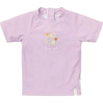 Kojenecké plavky LITTLE DUTCH plavecké triko krátký rukáv Mauve vel. 86/92 cm