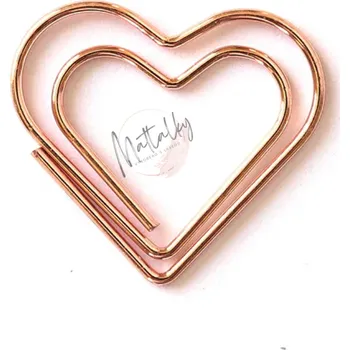 Kancelářská sponka srdce - Barva Růžová