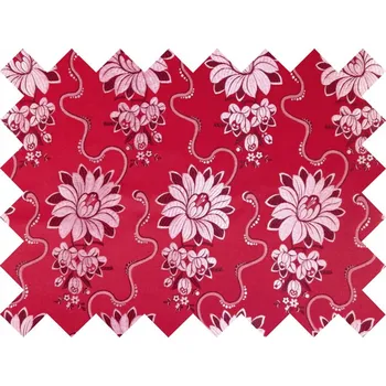 HEDVA ČESKÝ BROKÁT Vzorek brokátu Ondrin GERBERA S PERLAMI červená | 53