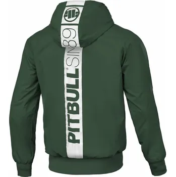 Pánská casual bunda PitBull West Coast - pánská bunda ATHLETIC HILLTOP tmavě zelená M