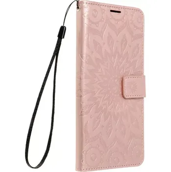 Pouzdro na mobilní telefon Knížkové flip pouzdro Coolcase Mezzo na mobil Xiaomi Redmi Note 13 4G - Růžová mandala (Flipový kryt či obal Coolcase MEZZO na mobil Xiaomi Redmi Note 13 4G - Růžová mandala)