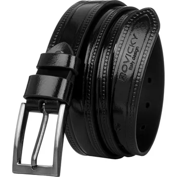 Opasek Rovicky Pánský opasek s klasickou sponou Aseki černá One size