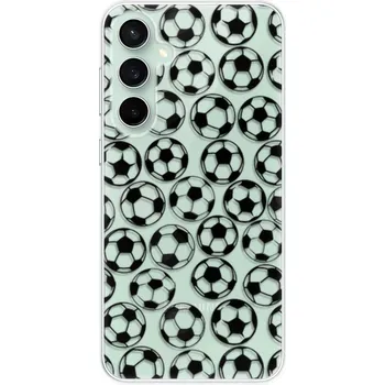 Pouzdro na mobilní telefon Odolné silikonové pouzdro iSaprio - Football pattern - black - Samsung Galaxy S23 FE