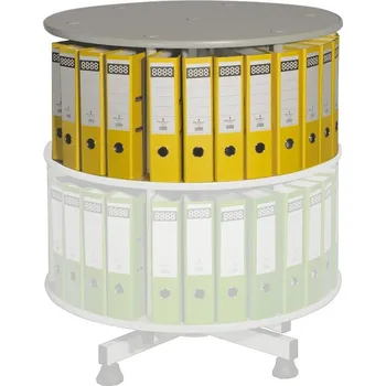 Policová skříň Archivační otočná skříň - přídavné patro / dekor šedá