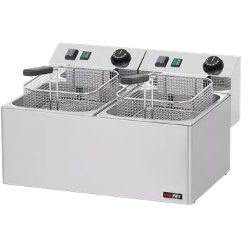 fritéza Fritéza FE 77 elektrická dvojitá 0,38 kW/l, 8+8 l stolní 230 V | REDFOX - FE 77 E