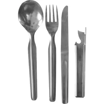 Kempingové nádobí Příbor NVA (Originální příbor používaný tehdejší Východní Německou armádou.)