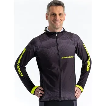 Pánská mikina Mikina CRUSSIS pánská černá/žlutá XL