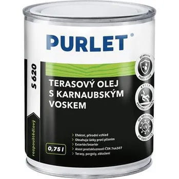 barva a nátěr na dřevo PURLET S 620 Terasový olej s karnaubským voskem (2,5L/bal) syntetický, transparentní