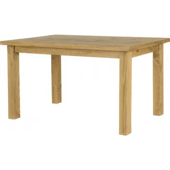 Jídelní stůl Dřevěný selský stůl 90x160 MES 13 A s hladkou deskou - K16 antická bílá