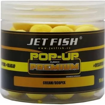 Boilies JetFish - Plovoucí boilies Premium clasicc POP-UP 12 mm/40g - CREAM/SCOPEX