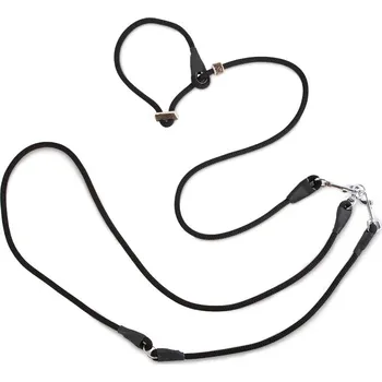 Vodítko pro psa Firedog Lovecké vodítko 8mm moxon se zarážkou černé Velikost: S 255cm