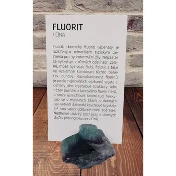 Sběratelství Kartička a minerál FLUORIT