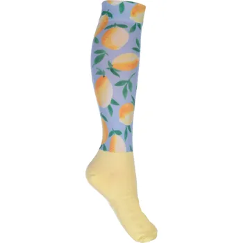 HKM Podkolenky jezdecké Essentials HKM, light yellow/baby blue 30-34