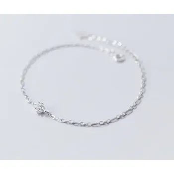 Řetízek For Silver Minimalistický řetízek na nohu se zirkonem - Stříbro 925