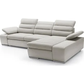 Sedací souprava Sedací souprava KORFU | FUNKČNÍ LÁTKA | pravá | rozkládací + úložný prostor | světle šedá 04 | AKCE