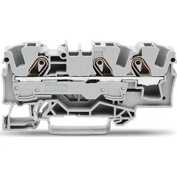 Rozvaděč WAGO 2006-1301 3vodičová průchozí svorka 6 mm² Vhodná pro aplikace Ex e II, šedá 2006-1301