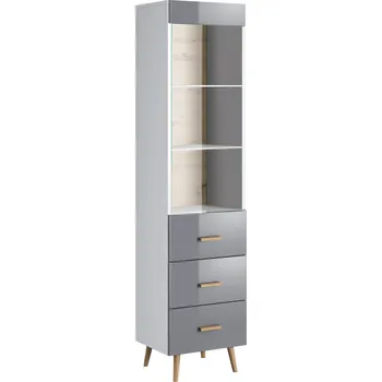 Knihovna GALA Prosklená vitrína Brillo Zvolte provedení: Šedá