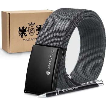 Opasek ZAGATTO textilní pásek šedý K2-CZ-P26 velikost 3XL