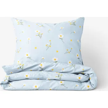 Povlečení Bavlněné povlečení - Heřmánek na světle modrém 140 x 200 a 70 x 90 cm