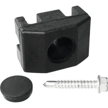 Příslušenství pro plot Příchytka PVC na sloupek 60x40 černá vč šroubu