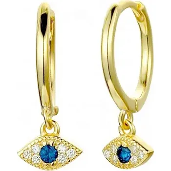 Náušnice Majya Stříbrné náušnice BLUE EYE pozlacené Ag/; ≤1,11 g 10370