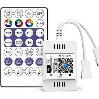 Příslušenství pro LED osvětlení HurtLED WIFI RGB Digital Pixel Kontroler 12V-24V 28 RF 2 výstupy WS2811 WS2812B