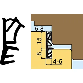 Těsnění do okna a dveří Těsnění SH 112 hnědá -pryž