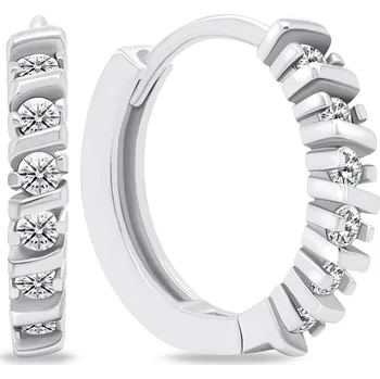 Náušnice Brilio Silver Blyštivé stříbrné náušnice se zirkony EA678W + 2 měsíce na vrácení zboží