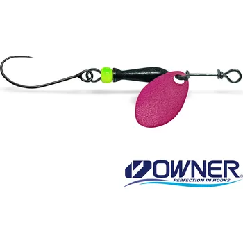 Umělá nástraha Rotační třpytka Jigovky.cz Classic Barbless 00 - FLUO PINK (black/chartreuse body)