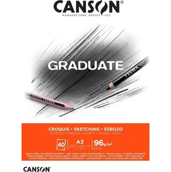 Blok CANSON Graduate Sketching A3, 40 listů 96g