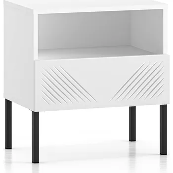 Noční stolek Noční stolek na nohách alpská bílá CLEARING 05