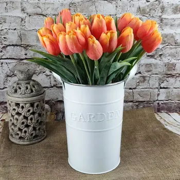 umělá květina Umělý tulipán žluto- oranžový- 43 cm, č. 28